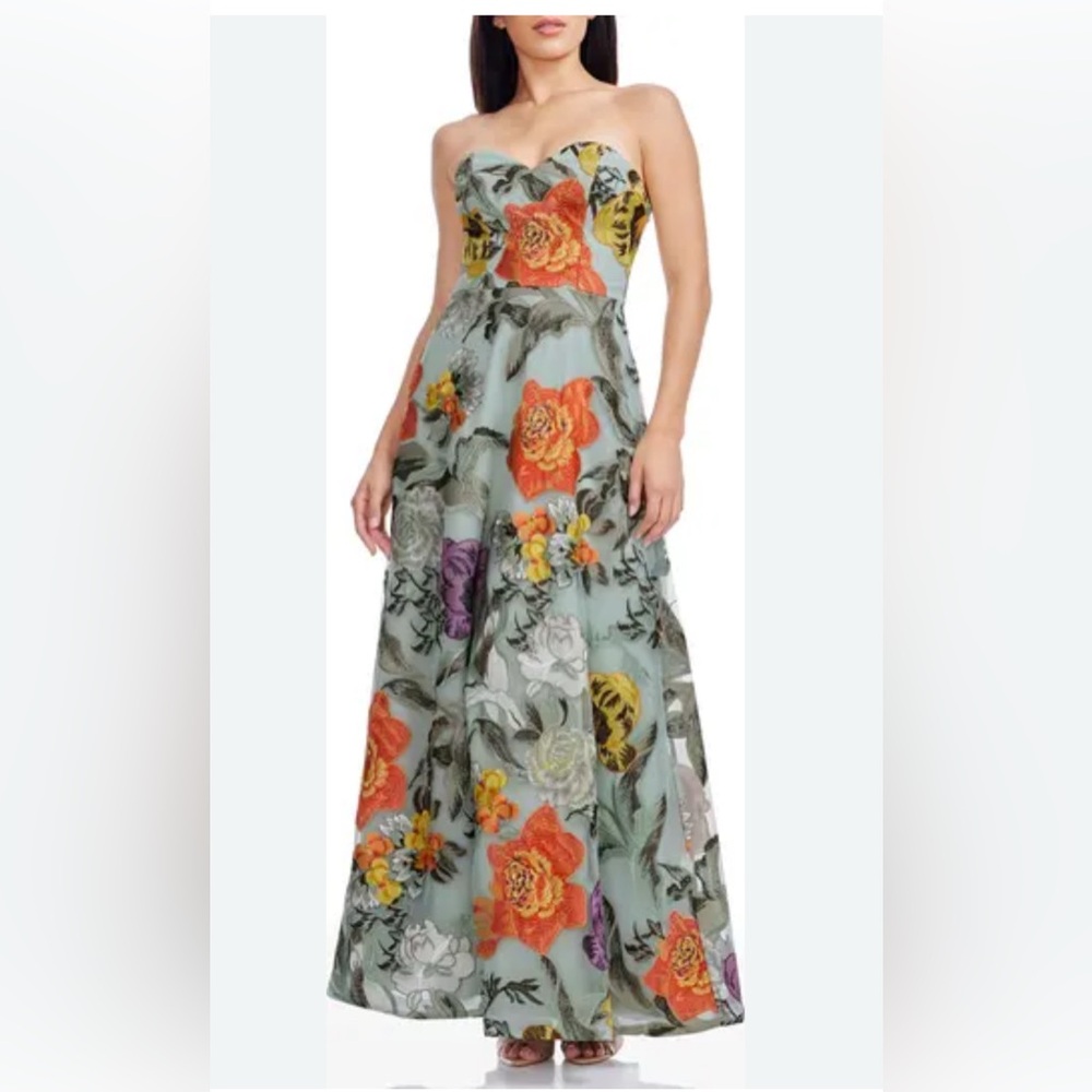 POPULATION Connor                     Strapless cocktail maxi dress.NWT